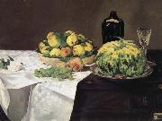 Edouard Manet Fruits et Melon sur un Buffet USA oil painting artist